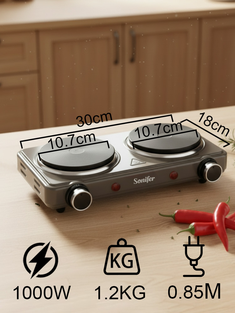 Double Burner Electric Stove S - Induction Cooktop Portable recension och pris