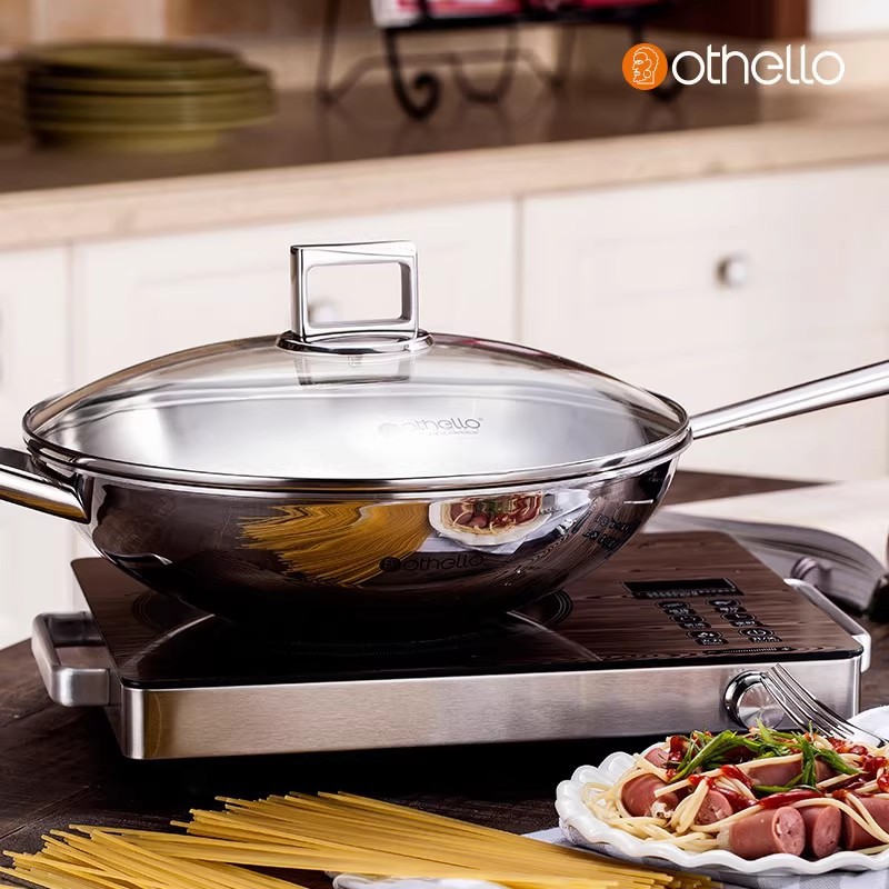 18/10 Stainless steel wok glas - Induction Cooker recension och pris